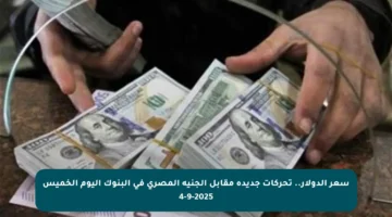 سعر الدولار.. تحركات جديدة مقابل الجنيه المصري في البنوك اليوم الخميس 4-9-2025